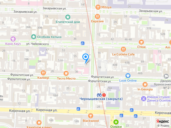 KISTOCHKI по адресу пр. Чернышевского, д. 13 на карте