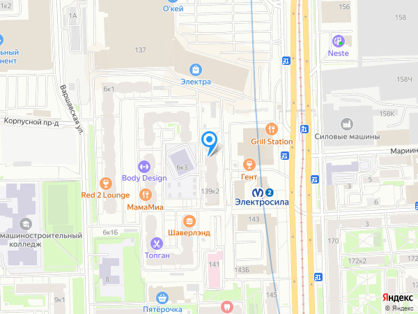 Стоматологический центр Мой Зубной по адресу Московский проспект, д. 139 на карте