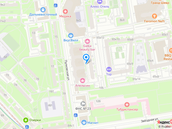 Апельсин по адресу Пулковская улица 10к1 на карте