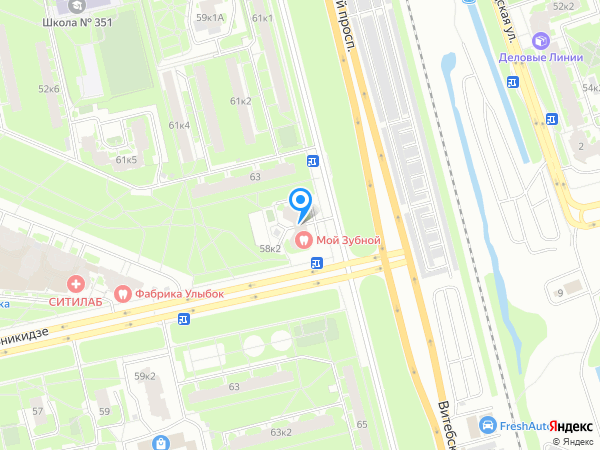 Стоматологический центр Мой Зубной по адресу Улица Орджоникидзе, 58к1 на карте