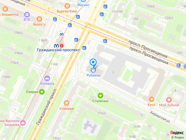 Санкт-Петербург, ООО на карте