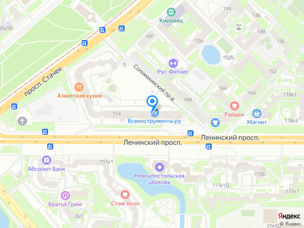 Стоматологический центр Мой Зубной по адресу Ленинский проспект, 114 на карте