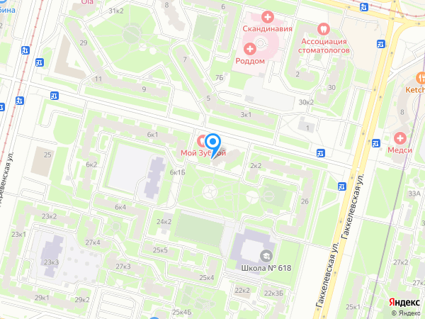 Стоматологический центр Мой Зубной по адресу ул. Камышовая, д. 4, корп. 1 на карте