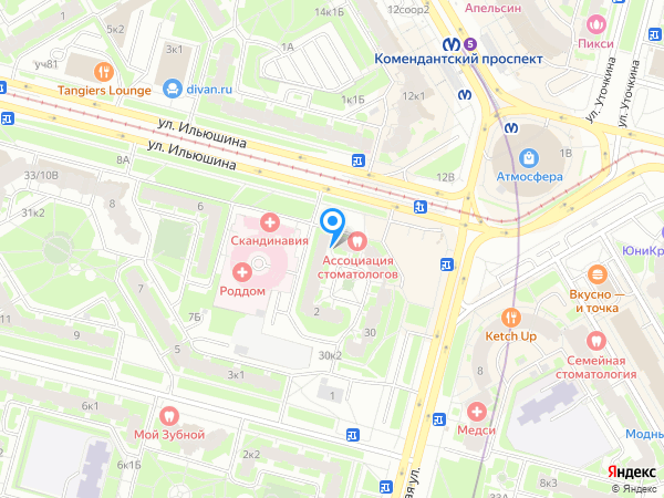 Ассоциация стоматологов Санкт-Петербурга на карте