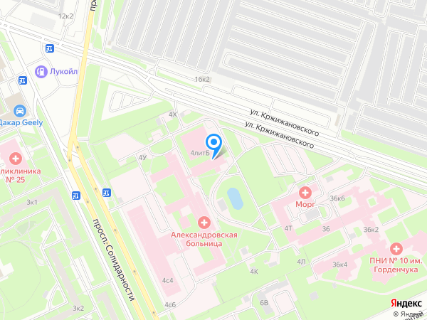 Отделение Переливания Крови Александровской Больницы на карте