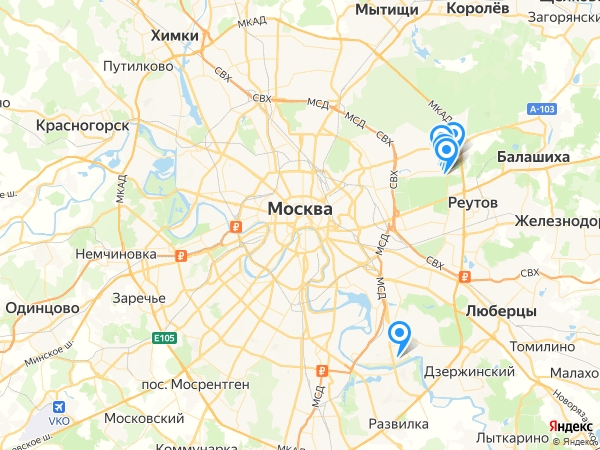 Компании на карте