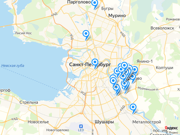 Компании на карте