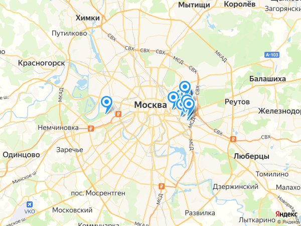 Компании на карте