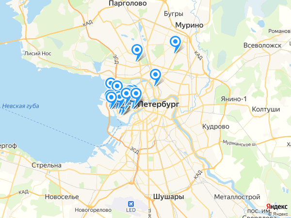 Компании на карте