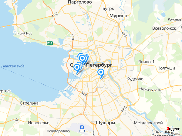Компании на карте