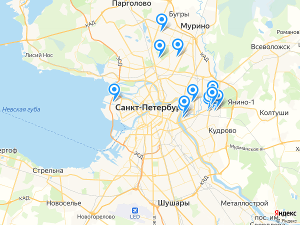 Компании на карте