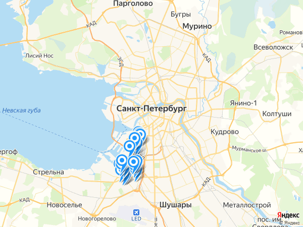Компании на карте