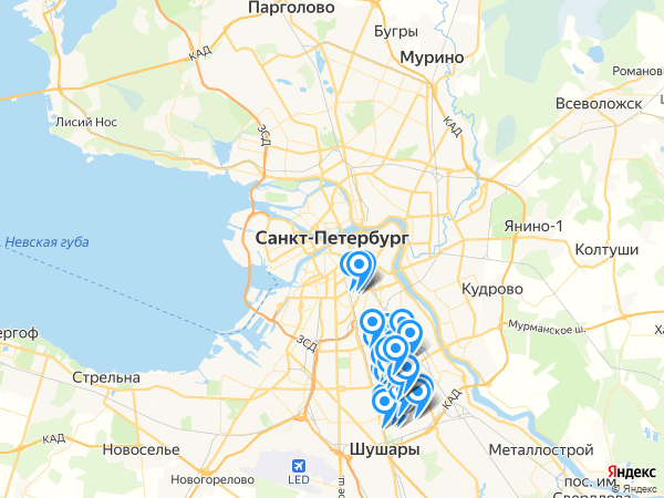 Компании на карте