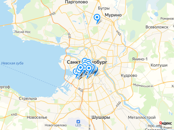 Компании на карте