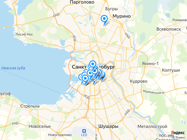 Компании на карте