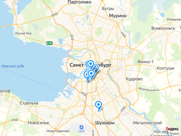 Компании на карте