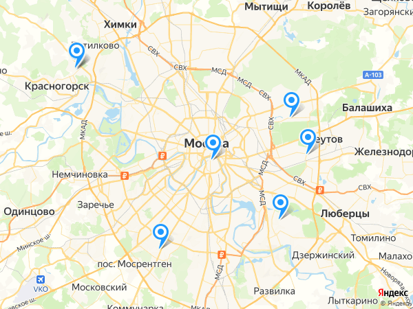 Компании на карте