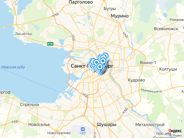 Компании на карте