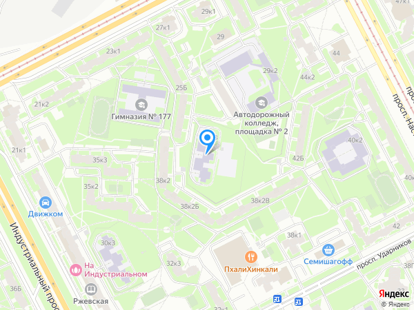 Детский сад 75, Красногвардейский район на карте