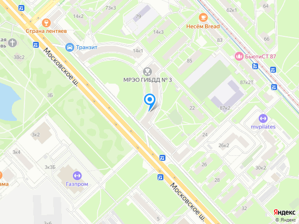 Сеть центров красоты OLA по адресу Московское шоссе 16 к.1 на карте