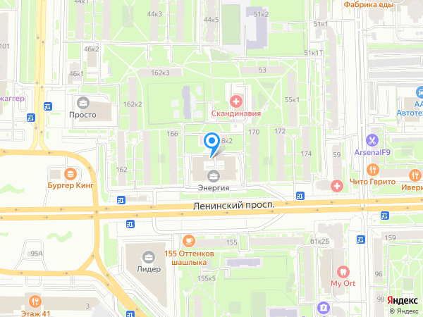 Авангард по адресу Ленинский просп., д. 168 на карте