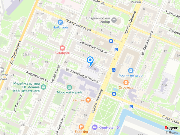 Детский сад 14, Кронштадтский район на карте