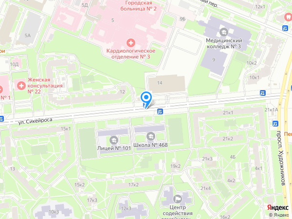 Центр медицины плода по адресу улица Сикейроса, 10В на карте