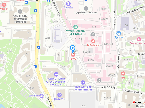 ЕМС на карте