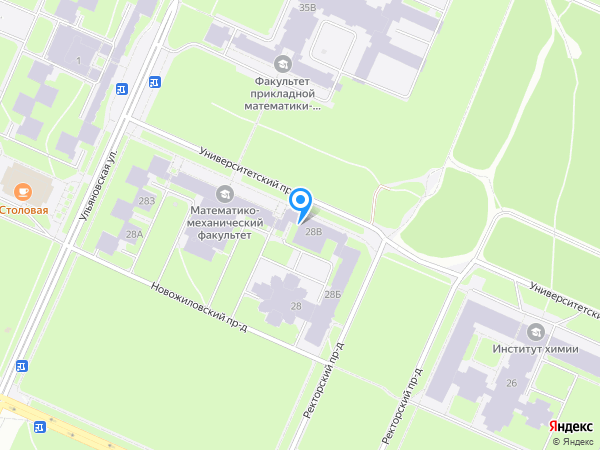 ВТБ 24 по адресу Петергоф, прос. Университетский, д. 28, лит. Б на карте