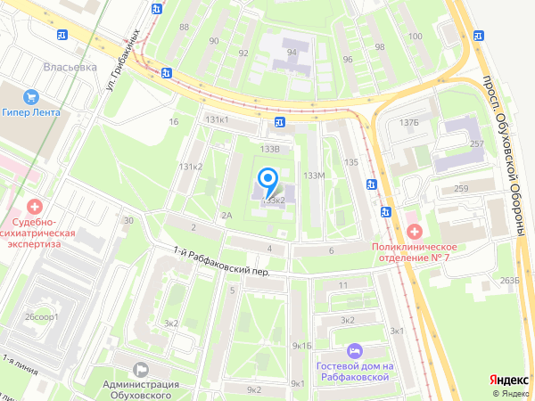 Детский сад 25, Невский район на карте