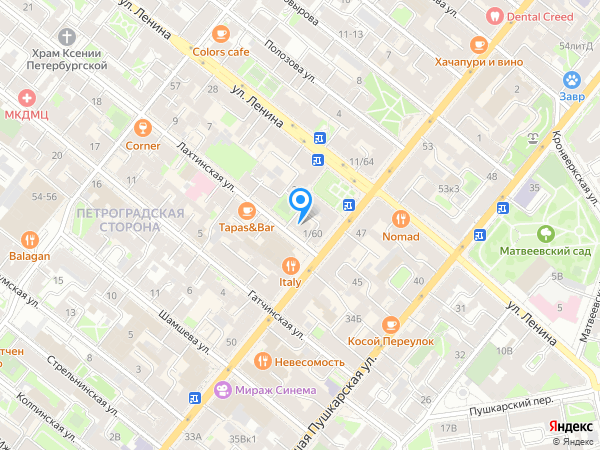 ПИР Банк по адресу ул. Лахтинская, д. 1/60, лит. А на карте