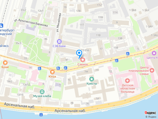Савион на карте