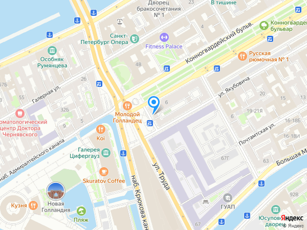 Адмиралтеец ДЮСШ на карте