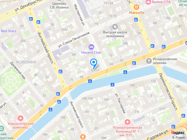 Детский сад 45, Адмиралтейский район на карте