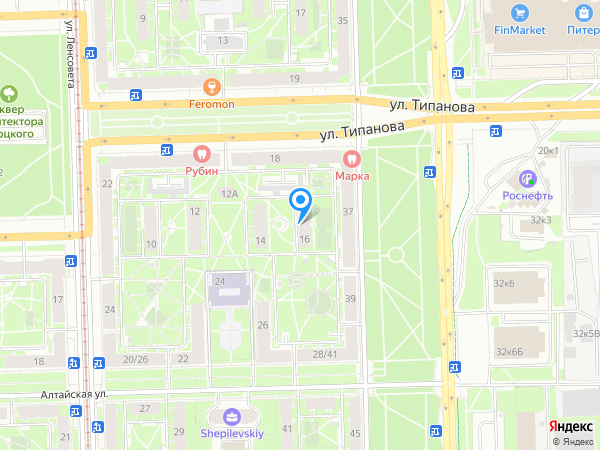 Детский сад 310, Московский район на карте