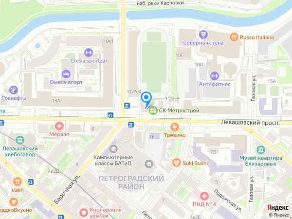 Метрострой на карте