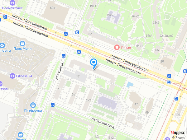 Северная СПб на карте