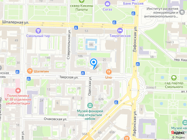 Смольнинский на карте