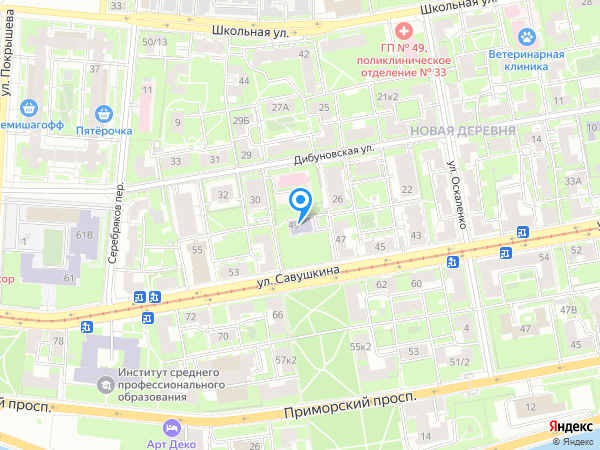 Детский сад 48, Приморский район на карте
