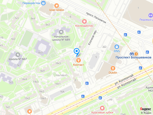 Абсолют Банк по адресу Клочков пер., д. 6, корп. 1, лит. А на карте
