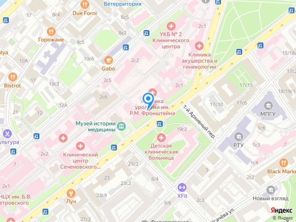 Клиника урологии Первого МГМУ им. И.М. Сеченова. на карте