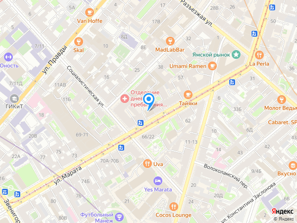 МБА-Москва по адресу ул. Марата, д. 63 на карте