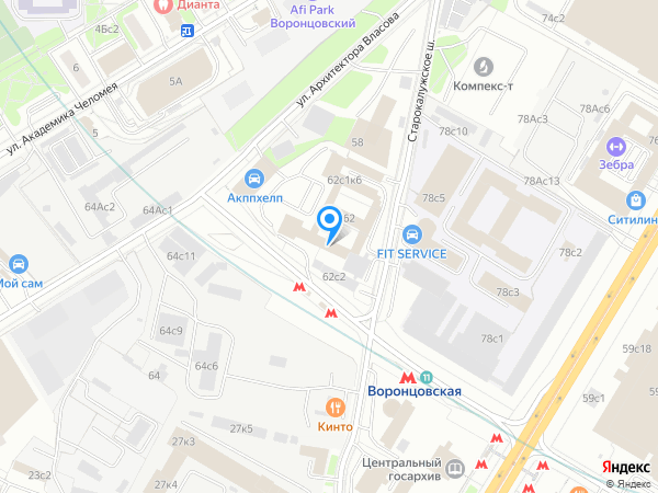 Проген на карте