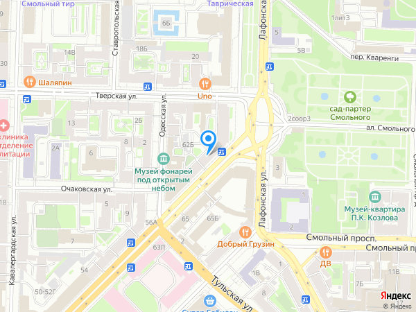 Центральный на карте
