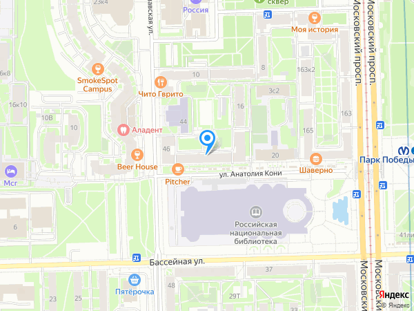 Детский сад 71, Московский район на карте