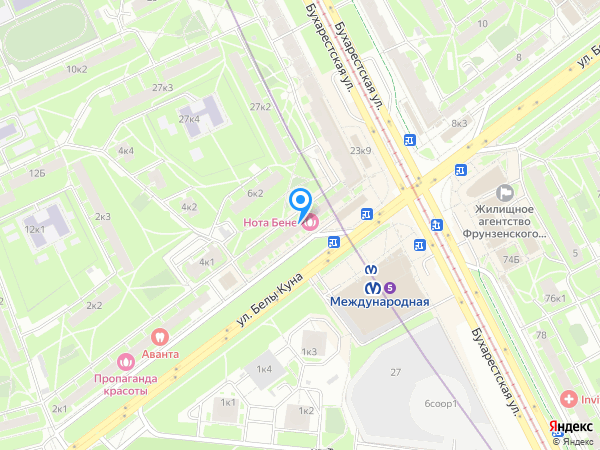 Ренессанс Кредит по адресу ул. Белы Куна, д. 6, корп. 1, лит. А на карте
