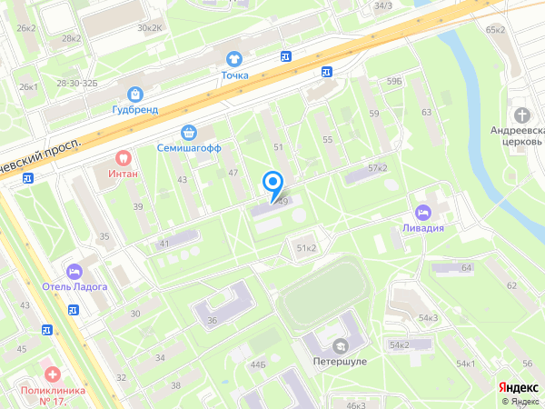 Детский сад 7, Красногвардейский район на карте