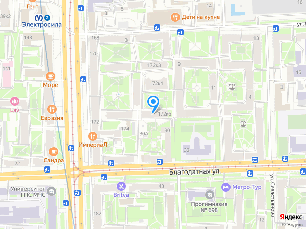 Детский сад 32, Московский район на карте