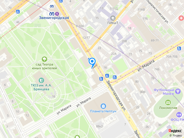 Ска Санкт-петербургский хоккейный клуб на карте