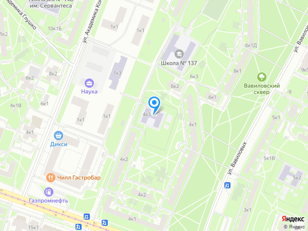 Детский сад 58, Калининский район на карте